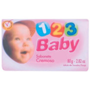 SABONETE BABY 1,2,3 ROSA 12X80GR