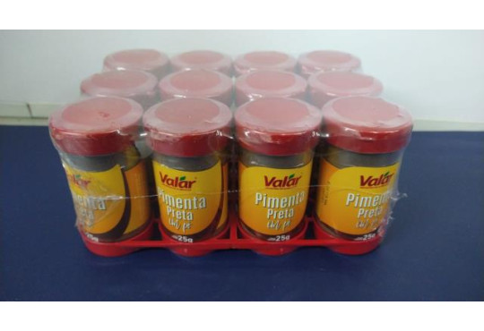 COND.VALAR PIMENTA PO PRETA 12X25G TUBO