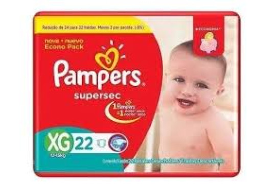 FRALDA PAMPERS SUPERSEC XG PCT C/22
