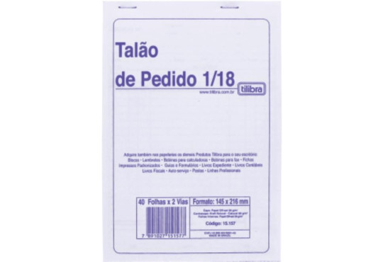 BLOCO PEDIDO MÉDIO 25FLH 2 VIAS