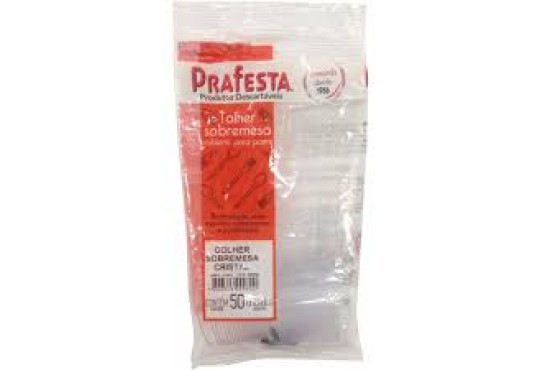 COLHERZINHA PLAST.PRAFESTA CRISTAL C/50
