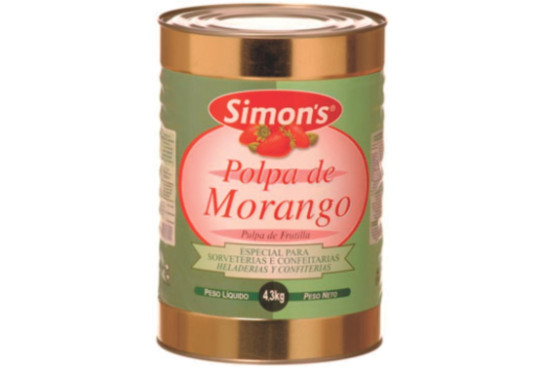 POLPA FRUTA SIMONS MORANGO 4,3KG