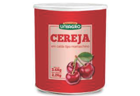 CEREJA UNIAGRO MARASQUINO LATA C/ CABO 2KG