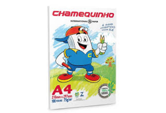 ESC. PAPEL A4 CHAMEX C/100 CHAMEQUINHO GRAM 75 210X297MM