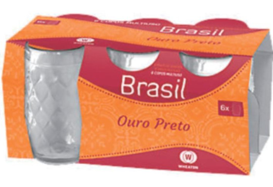 COPO WEATHON OURO PRETO JOGO C/6 300ML