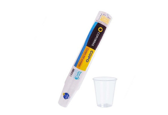 COPO PLASTICO COPOBRAS " PP 300ML "C/100 TRANSP. CFT-300