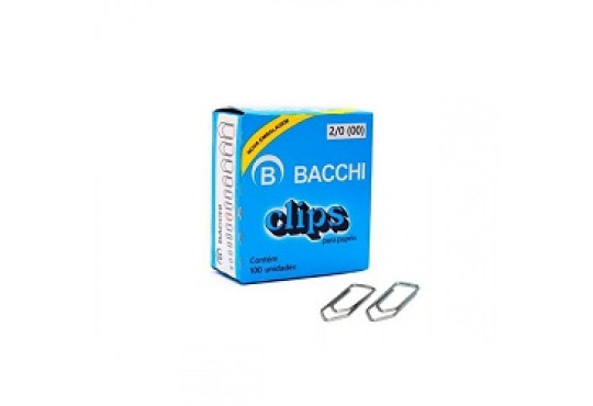 CLIPS P/ PAPEL PEQ. C/ 100 BACCHI