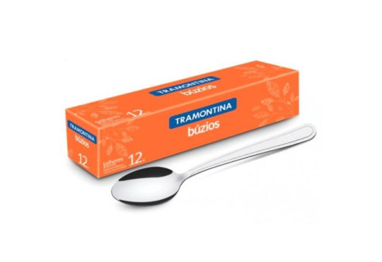 TRAMONT.!COLHER BUZIOS INOX C/12