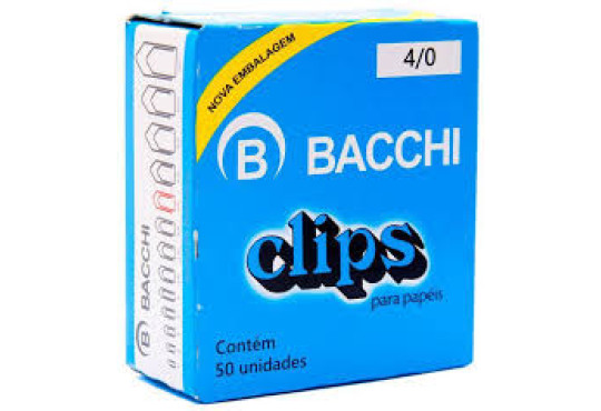 CLIPS P/PAPEL N-4/0 GRANDE C/50 BACCHI