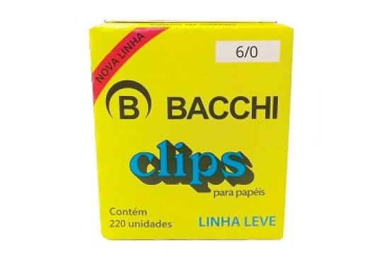 CLIPS P/PAPEL N-6/0 EXTRA GRANDE C/50 BACCHI
