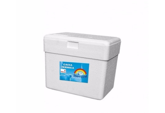 CAIXA TERMICA/ ISOPOR C/ALCA 08LT ISOTERM