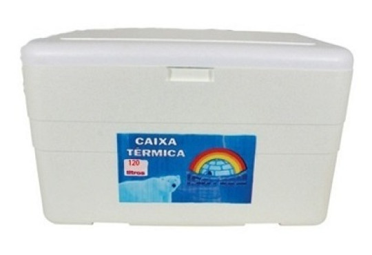 CAIXA TERMICA// ISOPOR C/DRENO 120LT ISOTERM