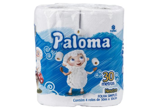 PAPEL HIG. PALOMA NEUTRO 16X4X30MT F. SIMPLES