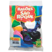 BALÃO SÃO ROQUE CLASSIC 6 CORES SORTIDO C/ 50