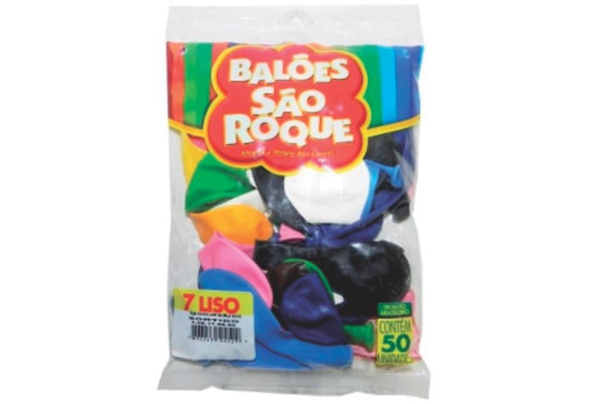 BALÃO SÃO ROQUE CLASSIC 6 CORES SORTIDO C/ 50