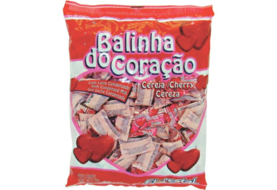 BALA FLORESTAL CORAÇÃO CEREJA 700GR