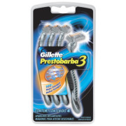 APARELHO BARBA PRESTOBARBA 3 GILLETTE 3 LAMINAS C/ 4