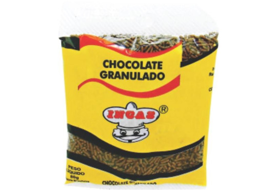CHOC. GRANULADO PRETO INCAS 80GR
