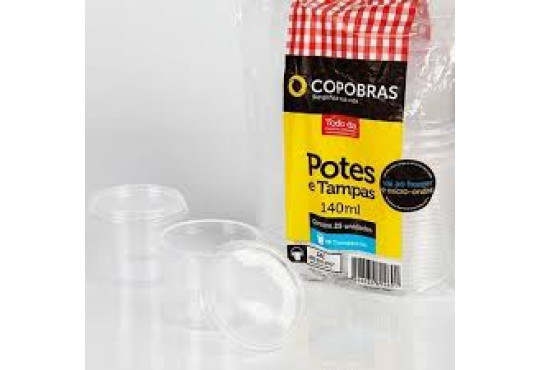 POTE PLAST KIT 140ML COPOBRAS C/TAMPA C/25 KIT-201504