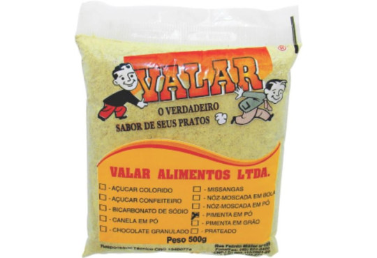 PIMENTA PÓ BRANCA VALAR 500GR