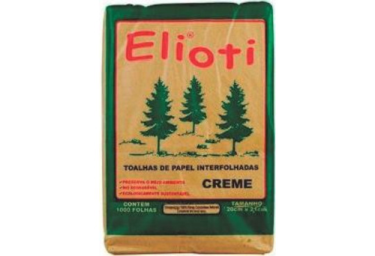 PAPEL TOALHA ELIOTI CREME 20X21CM C/1000