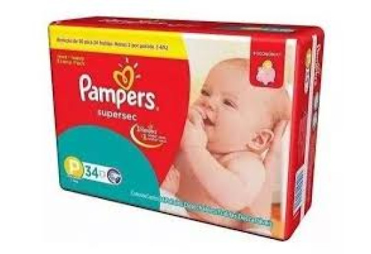 FRALDA PAMPERS SUPERSEC PQ PCT C/ 34