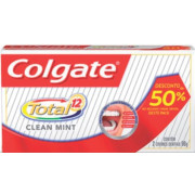 CREME DEN COLGATE TOTAL 12 CLEAN MINT C/ 2X90GR