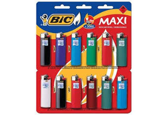 ISQUEIRO BIC CHAMA MAXI C/12 GRANDE