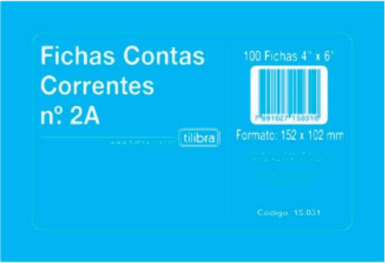 FICHA CONTA CORRENTE TILIBRA C/ 100GR