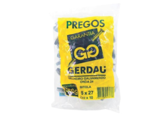 PREGO GERDAU TELHEIRO 18X27 500GR