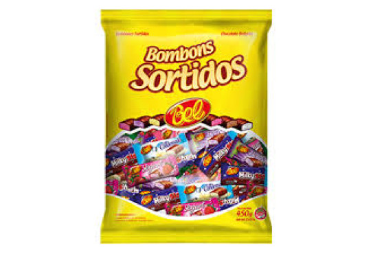 BOMBOM BEL " SORTIDO " 450GR PACOTE C/50