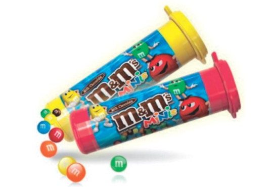 CHOC. CONFEITO M&MS TUBO 30GR