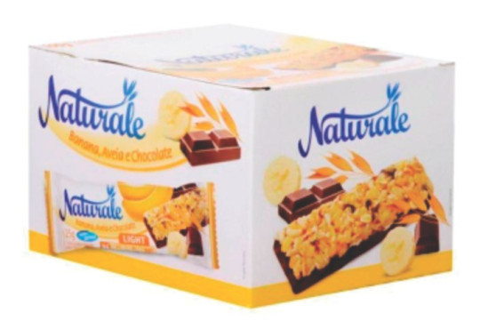 BARRA CEREAL LIGHT NATURALE BANANA/AVEIA/CHOC C/ 24