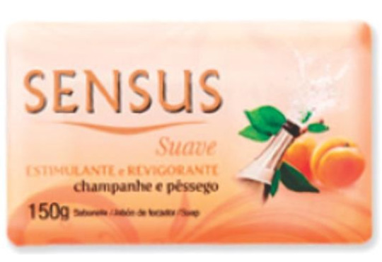 SABONETE SENSUS/ESPUMANTE/PÊSSEGO 12X150GR AMARELO