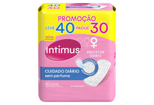 ABS. INTIMUS DAYS USO DIARIO C/40 SEM ABAS E SEM PERFUME