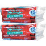 SACO P/ LIXO TIO ROQUEROLO AZUL 15LT C/ 100