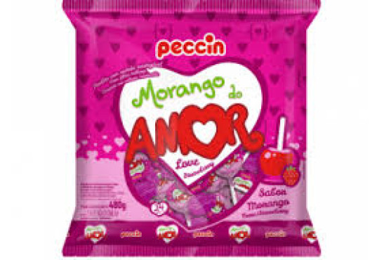 PIRULITO PECCIN MORANGO DO AMOR C/ 24