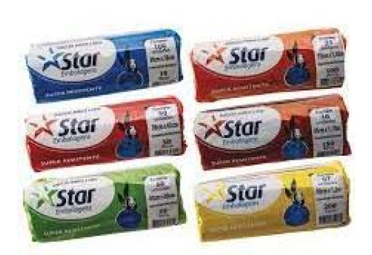 SACO P/LIXO STAR 100LT PRETO C/5