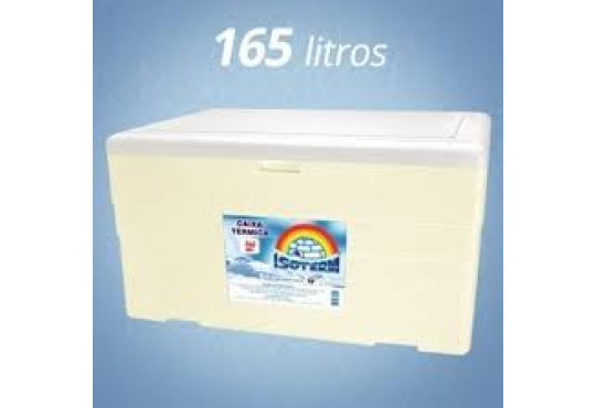 CAIXA TERMICA// ISOPOR C/DRENO 165LT ISOTERM