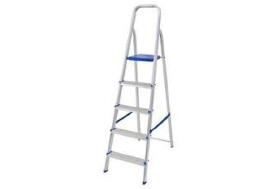 #MOR ESCADA ALUMINIO 5 DEGRAUS