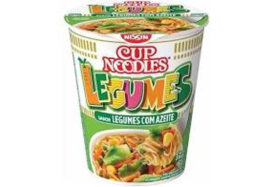 MASSA.NISSIN CUP NOODLES LEGUMES C/AZEITE 67GR POTE MICROONDAS