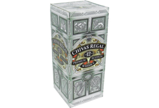 WHISKY CHIVAS REGAL 12 ANOS C/ CANTIL DE AÇO GRÁTIS 1LT