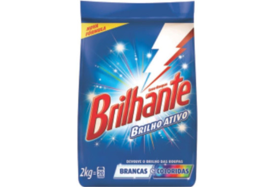 SABÃO PÓ BRILHANTE PACOTÃO 2KG