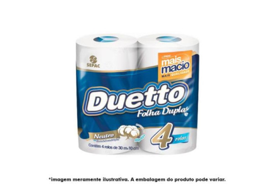 PAPEL HIG. DUETTO F A R D A O F.DUPLA NEUTRO ( C/16X4X30MT )