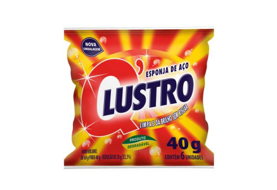 LA DE ACO Q LUSTRO C/16X6X40GR BOMBRIL