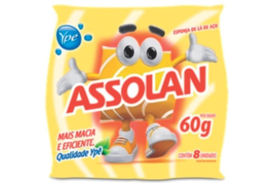 LÃ DE AÇO ASSOLAN C/ 14 60GR