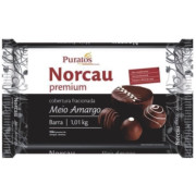 CHOC. COB. NORCAU PREMIUM MEIO AMARGO 1,01KG