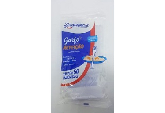 TALHER STRAWPLAST GARFO P/MARMITA CRISTAL C/50