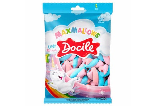 CONF.DOCILE MAXMALLOWS UNICORNIO MORANGO 220GR