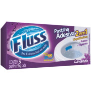 DESINF. PASTILHA FLUSS ADESIVA LAVANDA C/ 3